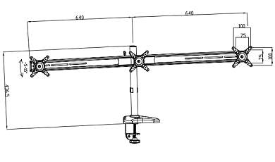 UCHWYT BIURKOWY MONITOR W BL103 DAHUA