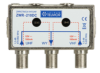 Zwrotnica antenowa ZWR-210DC FM-VHF/UHF Telmor